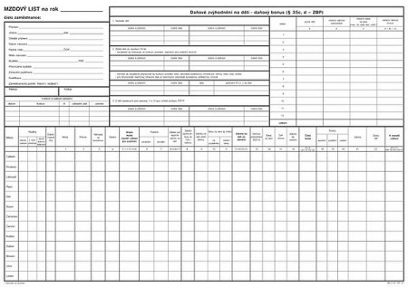 MZDOVÝ LIST A3